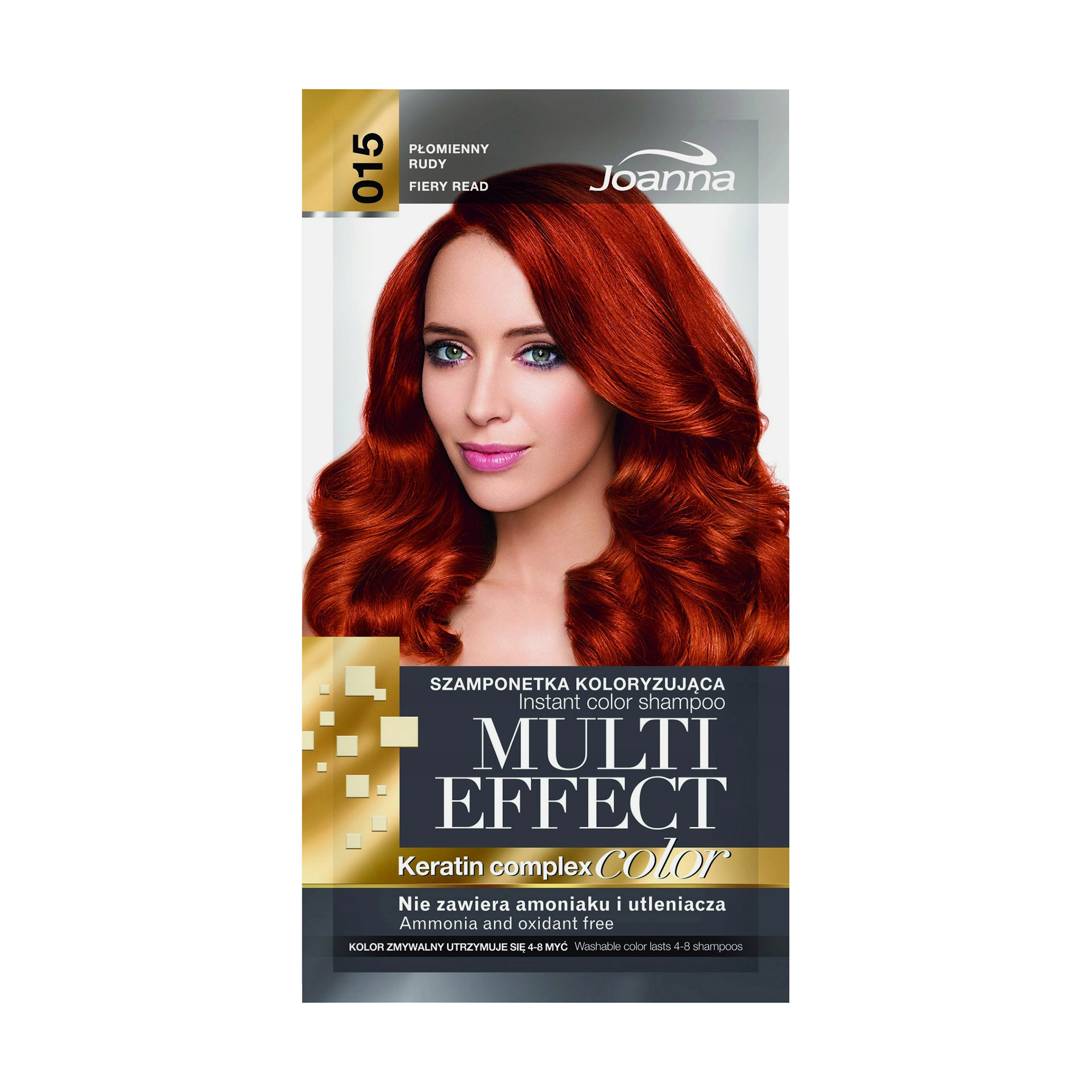 Відтінковий шампунь для волосся Joanna Multi Effect Color Keratin Complex 15 Fiery Red, 35 г